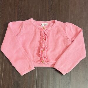 Janie and Jack Pink Ruffled Cardigan